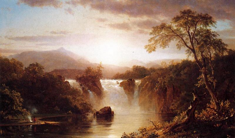 Frederic Edwin Church Landscape with Waterfall oil painting picture